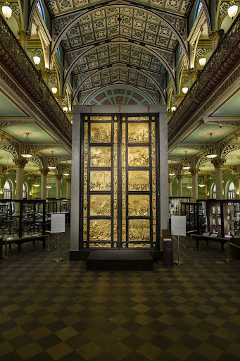 Lorenzo Ghiberti's Gates Of Paradise (1425 - 52); replica Lorenzo Ghiberti's Gates Of Paradise (1425 - 52); replica, installation view