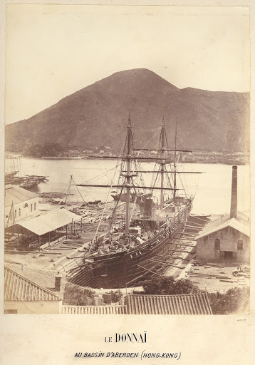 The ‘Donnai’ at Aberdeen Dry Dock, Hong Kong, c. 1873