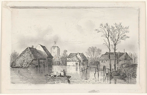 Overstroming bij Beesd, 1855