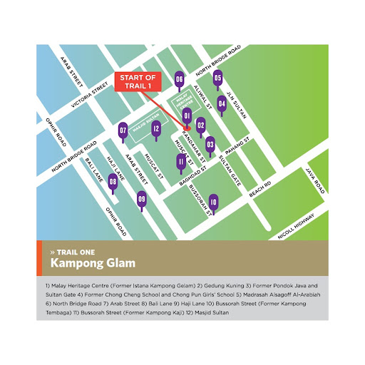 Kampong Glam Heritage Trail One Map