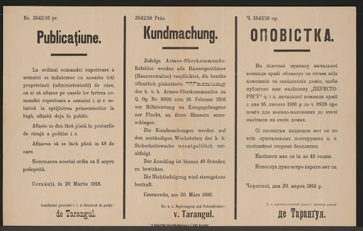 Announcement, “Prisoners of war”