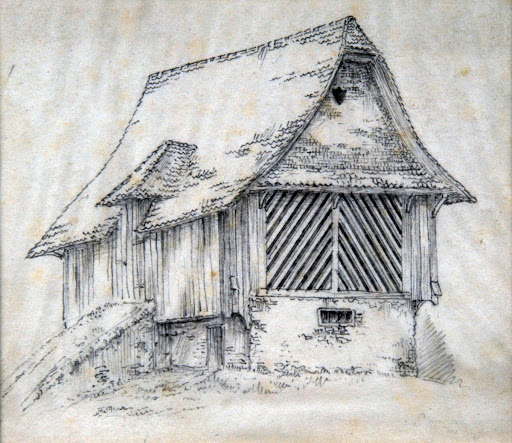 Study of a Swiss woodbarn, Lucerne
