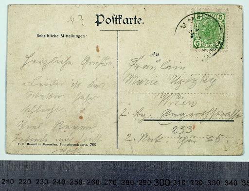 Postcard from Gustav Klimt at Lake Attersee to Maria Ucicka in Vienna Front