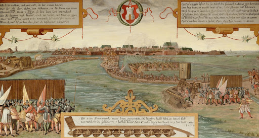 The siege of Alkmaar seen from the north