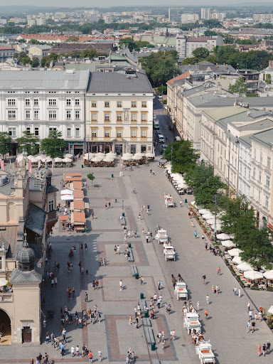 Main Square of Krakow - view from the Mariacki Church Tower