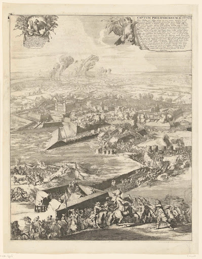 Beleg en inname van Philippsburg (linkerblad), 1676