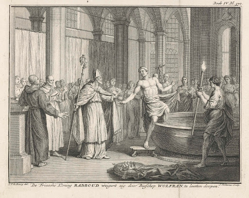 Radbod laat zich niet dopen, 719