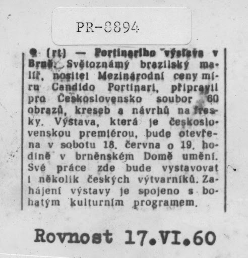 Portinariho výstava v Brne