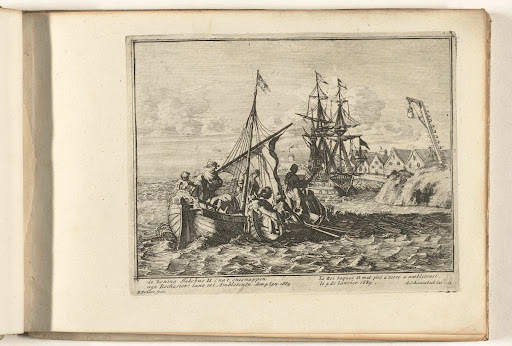 Aankomst van koning Jacobus II in Frankrijk, 1689