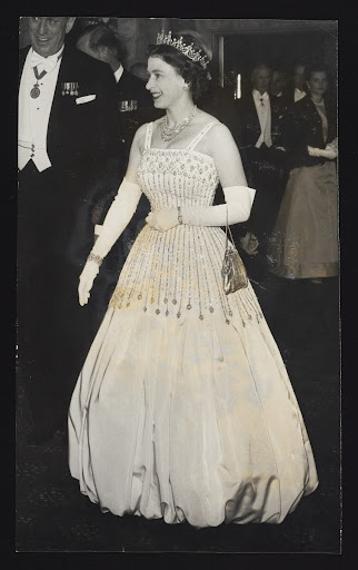 A photographic print of Queen Elizabeth II and Duke of Edinburgh, Entertainment, 1962