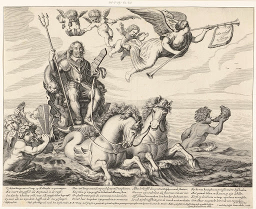 Zegewagen ter ere van Maarten Tromp, gesneuveld in de Zeeslag bij Terheide, 1653