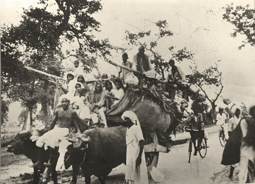 1947 Partition - People En Route To West Punjab (Pakistan) On A Bullock Cart