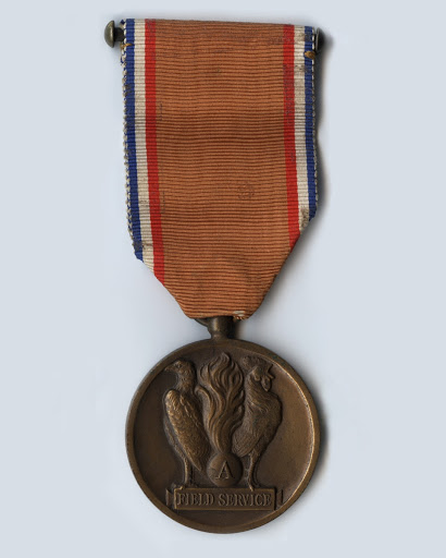 American Field Service Medal of Ned Henschel - Back
