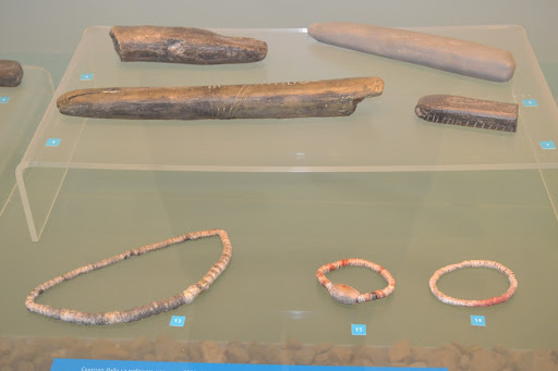 Part of exhibition from late Mesolithic period in visitors’ center Lepenski Vir