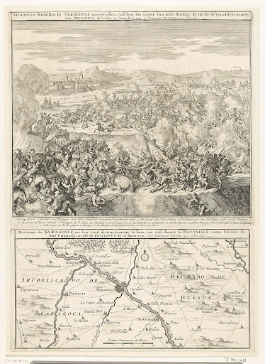 Overwinning op het Franse leger bij Zaragoza, 1710