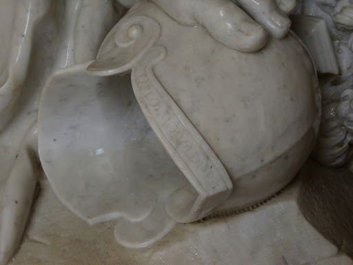 Signature of Carlo Monaldi in St. Sebastian's helmet