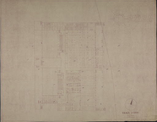 PRASA (Project Printing Shop "PRASA" Warsaw, site layout plan production building)