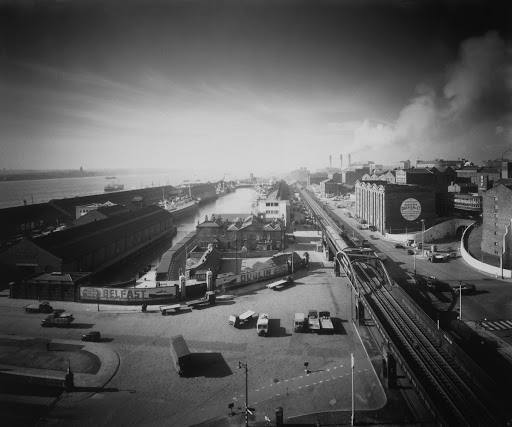 Photograph of Princes Dock and Liverpool Overhead Railway