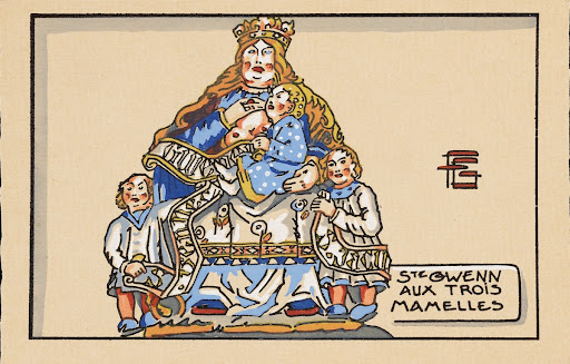 Sainte Gwenn, et ses Fils : St Gwenole, St Jacut et St Vennec (Chapelle de St Vennec)