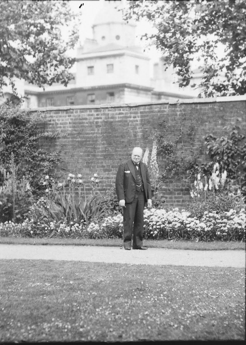 Prime Minister Churchill In 10 Downing St. Gdns