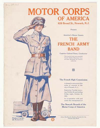 Motor Corps of America ... Present America's Honor Guests the French Army Band ...