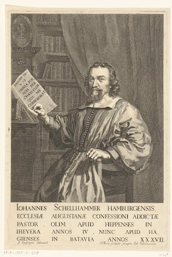 Portret van Johannes Schellhammer op 67-jarige leeftijd
