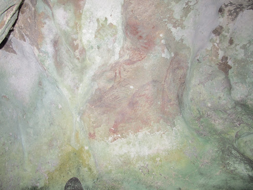 Pigs and hand stencils in Batti Cave