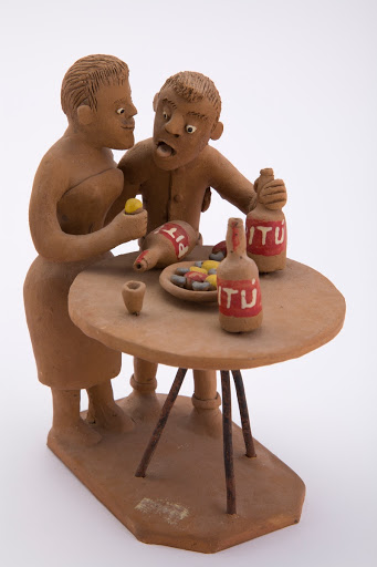 People drinking Sugar Cane