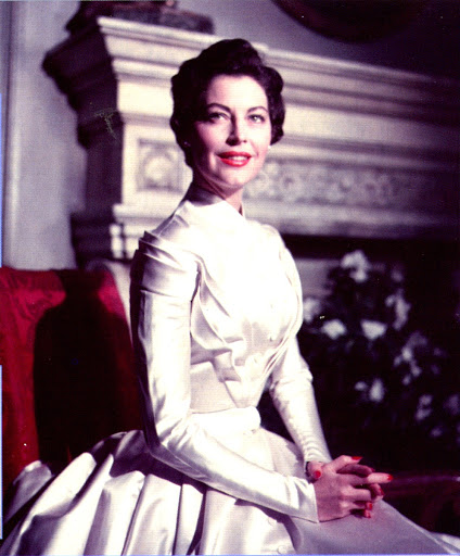 Ava Gardner in the dress designed for the movie "The barefoot contessa"