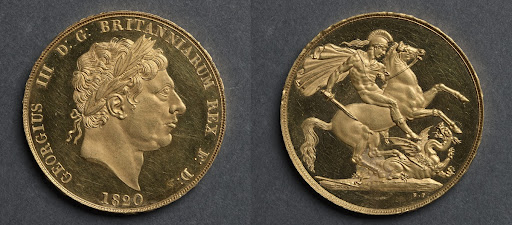 Two Pound Piece: George III (obverse); St. George and the Dragon (reverse)