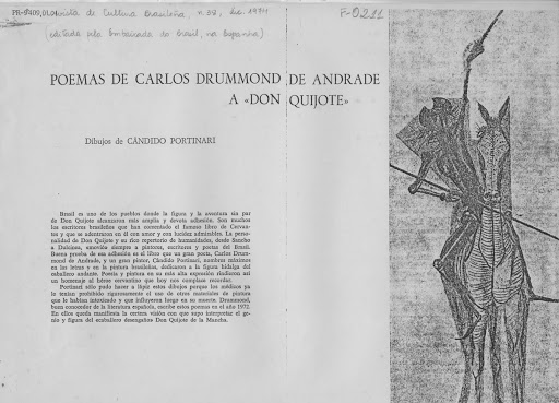 Poemas de Carlos Drummond de Andrade a "Don Quijote": dibujos de Cândido Portinari