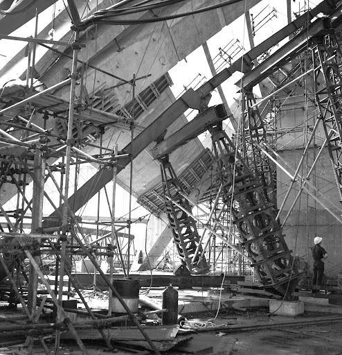 Supports keep the form in place during construction