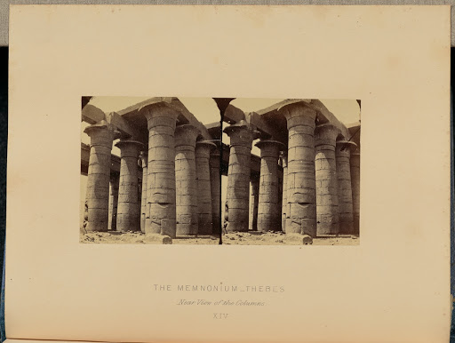 The Memnonium, Thebes. Near View of the Columns (Main View)
