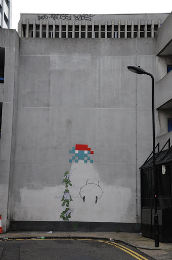 Mural by Invader, After Lives / Nathan Bowen (UK)