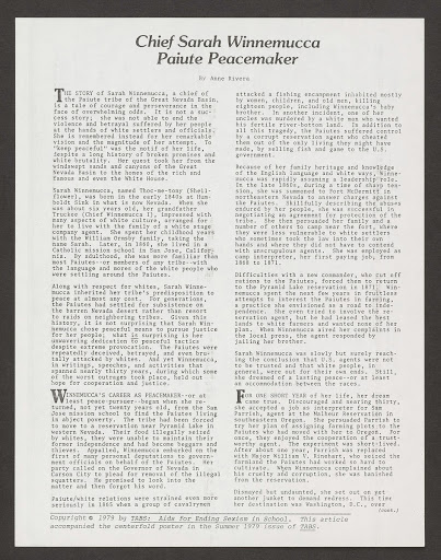 Chief Sara Winnemucca