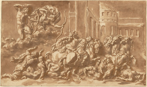 The Sons of Niobe Being Slain by Apollo and Diana
