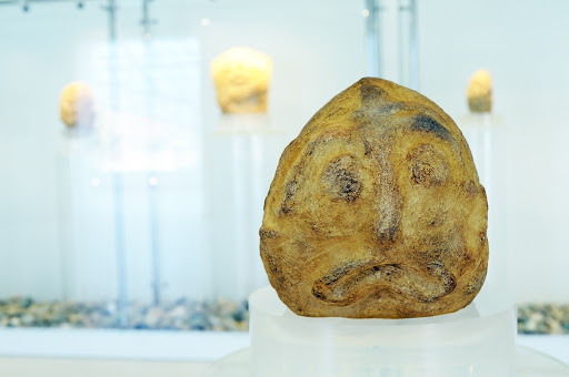 A copy of a monumental sculpture, an idol