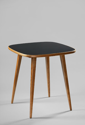 Table with black glass top