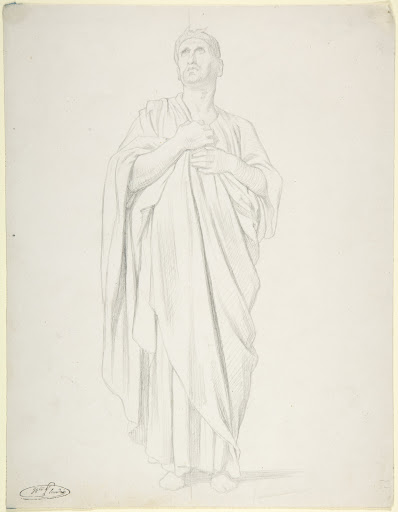 Study of an Apostle, for the painting of the Ascension in Saint-Germain-des-Pres, Paris (1839-1863)