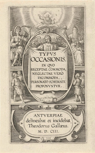 Titelprent voor Typus occasionis in quo receptae commoda, 1603