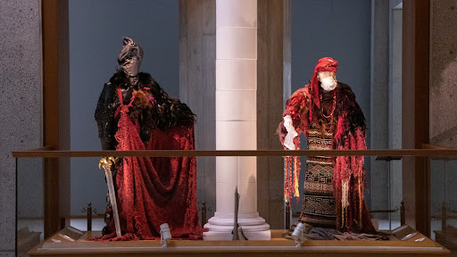Costumes for Manrico (left) and Azucena (right) in G.Verdi's opera "Il Trovatore"