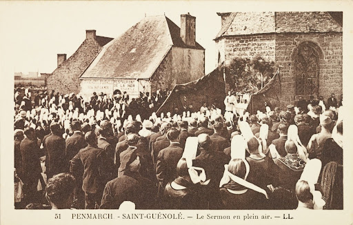 Penmarch - Saint Guénolé. Le Sermon en plein air