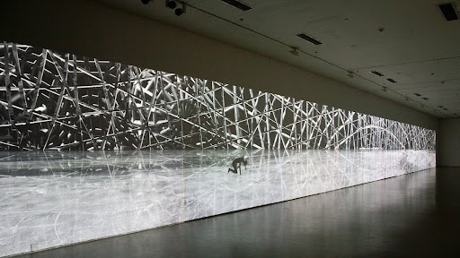 缪晓春：展览《两个大录像》－视频《从头再来》截屏