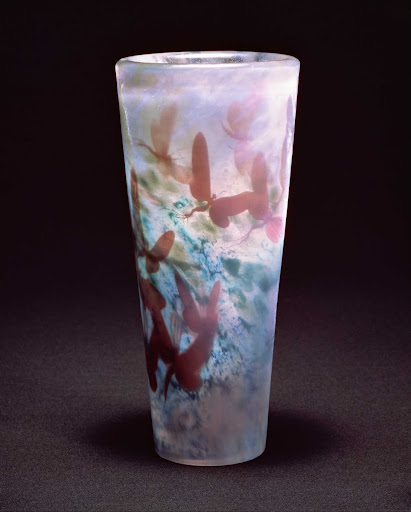 Vase with mayfly design