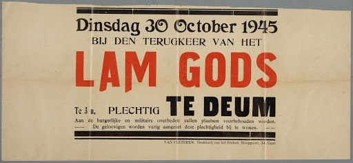 Poster announcing celebrations at the Saint Bavo's cathedral
