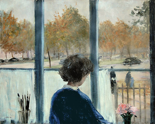 Alla finestra dello studio