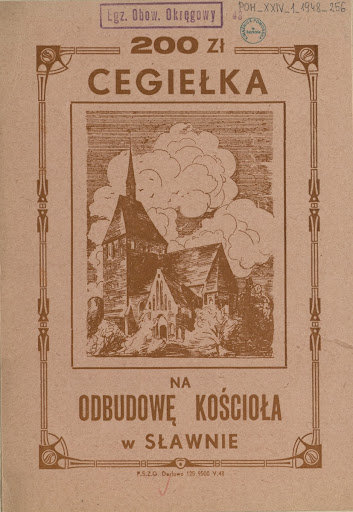Donation certificate for reconstruction of a church in Sławno in Western Pomerania