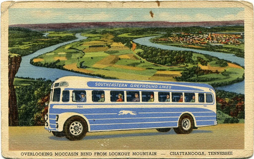 Postcard:Overlooking Moccasin bend From Lookout Mountain-- Chattanoofa, Tennesee