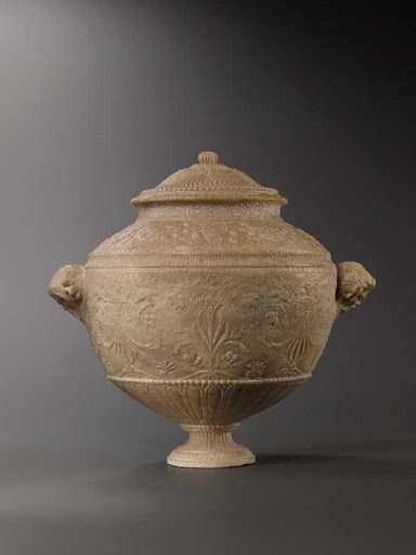 Marble ornamental cinerary urn - Roman