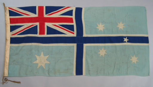 Department of Civil Aviation flag autographed by 1962 Commonwealth Games Team members